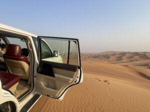 ランドクルーザーでリワ砂漠を走る